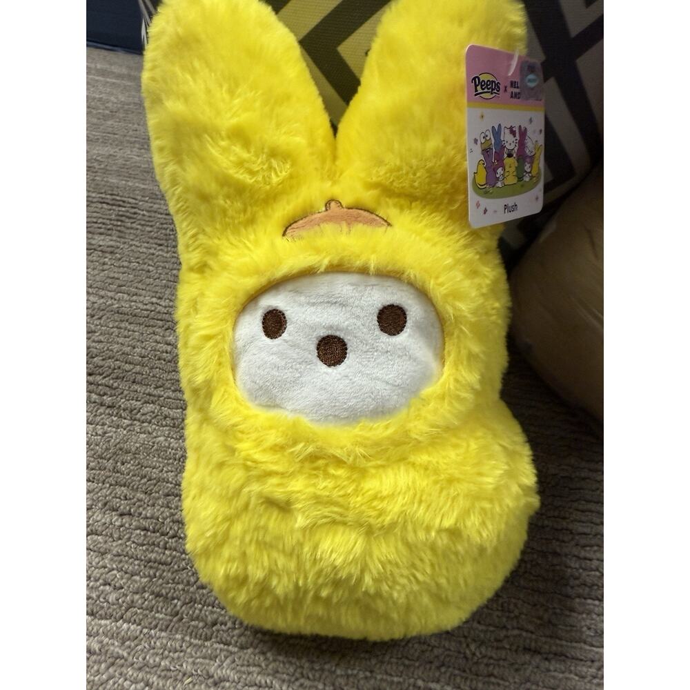 Peeps x Hello Kitty and Friends Yellow Pompompurin Plush Bunny 12 inch NWT